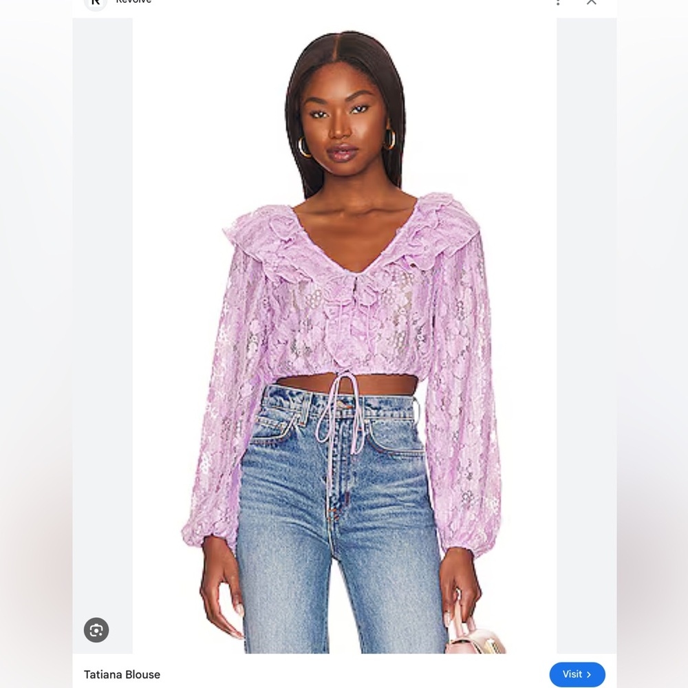 For Love And Lemons Tatiana Blouse in Purple